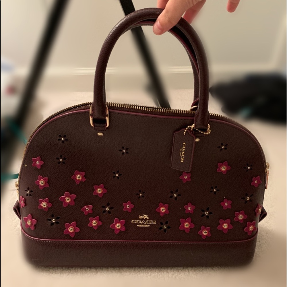 Purple Flower Coach Purse